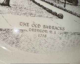 The Old Barracks Trenton, N.J. Commemorative Plate by American Decorators Inc. second image