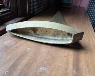 Vintage Brass Sailboat Sculpture second image