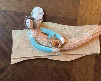 Handmade Ceramic Mermaid Figurine