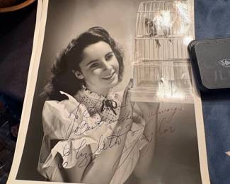Elizabeth Taylor Signed Photograph