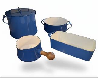 Dansk Fjord Blue Enamel Cast Iron Cookware Set sixth image