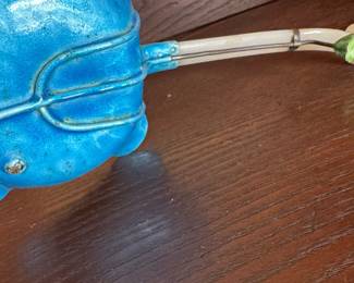 Chinese Enamel Lotus Leaf Ladle second image