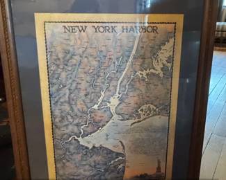 New York Harbor Map with Emma Lazaruss The New Colossus