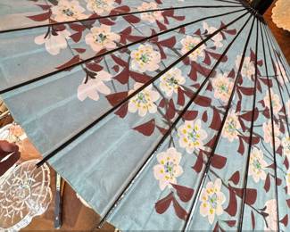 Bergdorf Goodman Paraso HandPainted Silk Parasol