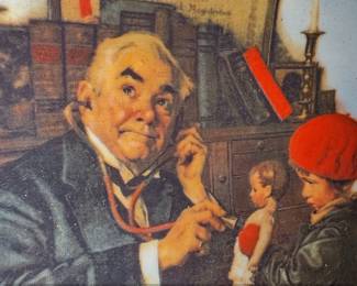 Norman Rockwell The Doctor and the Doll Mothers Day Plate second image