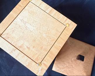 Birdseye Maple Keepsake Box with Dark Wood Accent fourth image