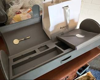 La Prairie Sterling Silver Spoon  Gold Tone Spoon Set