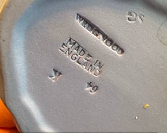 Wedgwood Blue Jasperware Oval Trinket Dish with Cherubs and Floral Sprigs second image