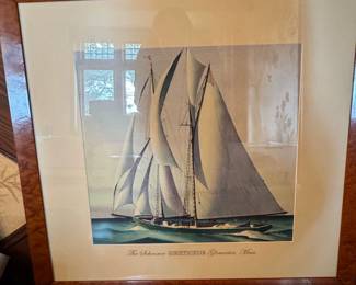 The Schooner GERTRUDE Gloucester, Mass. Framed Print