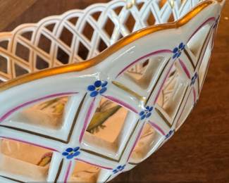 Herend Porcelain Rothschild Bird Reticulated Basket second image