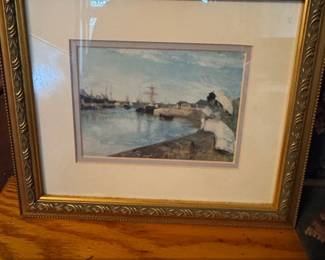 Framed Print The Harbor at Lorient by Berthe Morisot
