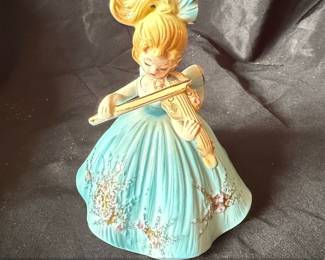Josef Originals Girl Playing Violin Music Box Figurine