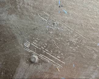 Hammered Brass Coal Scuttle with Craftsman HandMade England Mark second image