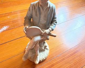 Lladro Porcelain Figurine of a Tennis Player Boy