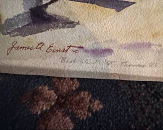 Watercolor Painting of Street Scene by James A. Ernst second image