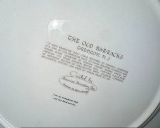 The Old Barracks Trenton, N.J. Commemorative Plate by American Decorators Inc. third image