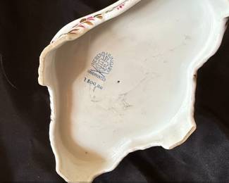 Herend Porcelain Double Inkwell with Bird and Chicks fourth image