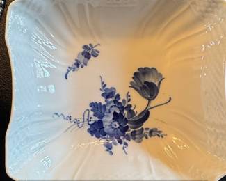 Royal Copenhagen Blue Flower Curved Square Bowl No. or