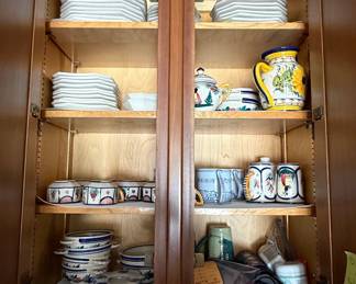 Assorted Ceramic and Glass Tableware, including Currier Ives second image