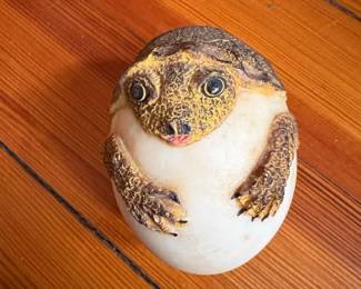 Hedgehog Figurine on Egg