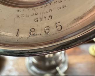 Reed Barton Gilt Coffee Urn with Ladle and Cup third image