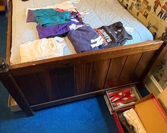 Antique Wooden Twin Bed Frame second image