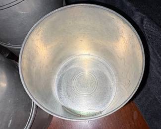 Pewter Canisters with Lids second image