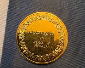 Breezing Up by Winslow Homer Commemorative Medal  Franklin Mint second image