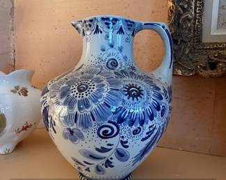 Delfts Schoonhoven Handpainted Ceramic Pitcher