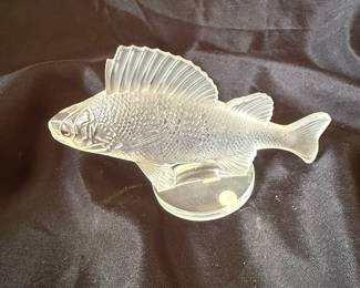 Lalique Crystal Perche Fish Paperweight