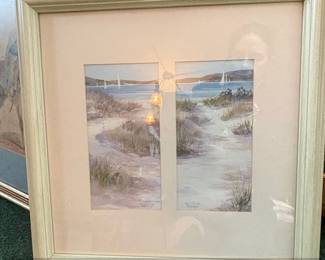 Jacqueline Penney Coastal Scene Diptych  Towards The Water