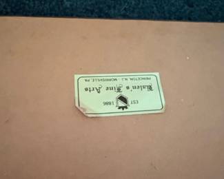 Framed Watercolor of a Coastal Town