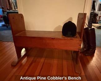 Antique Pine Cobblers Bench