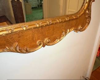George II Style Parcel Gilt and Burl Walnut Wall Mirror third image