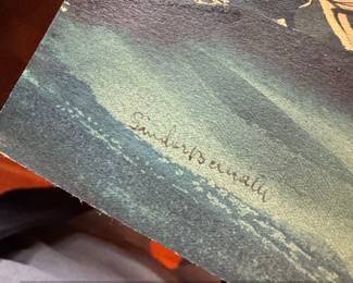 Watercolor Paintings of Schooners and Seagulls by Sndor Bernth second image