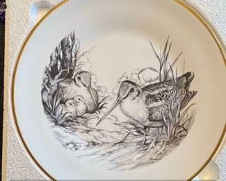 Boehm Fine Bone China Game Bird Series Woodcock Plate Philohela minor