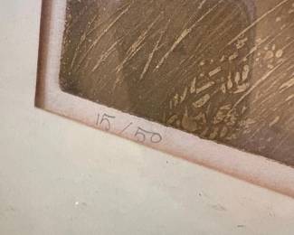 George Ivers Etching Meadowland second image