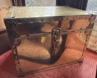 Vintage Aluminum Steamer Trunk