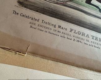 The Celebrated Trotting Mare Flora Temple, driven by James D. McMann Currier  Ives Print second image