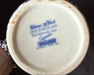 Blue and White Porcelain Pitcher China Blue by Seymour Mann third image