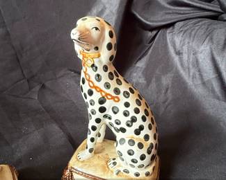 Pair of Staffordshire Style Ceramic Dalmatian Dog Figurines second image
