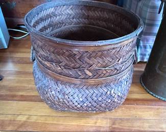 Vintage Indonesian Bali Lombok Fish Creel Basket
