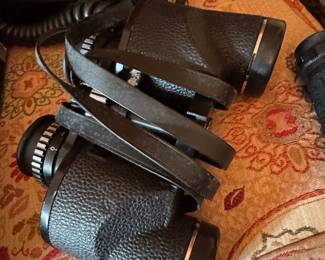 Vintage Binoculars with Leather Strap