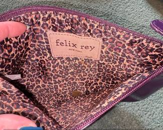 Felix Rey New York Purple Patent Leather Cosmetic Bag third image