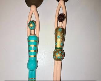 Artistic Salad Servers with Figurative Handles second image