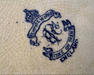 Empire Works The Fleet Pattern Blue and White Transferware Plate second image