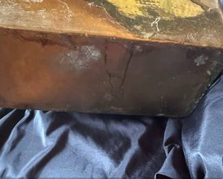 Antique Brass Fireplace Log Holder Basket with Handles fifth image