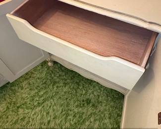 Vintage French Provincial Style TwoDoor Cabinet with Drawer fifth image