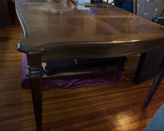 Vintage French Art Deco Dining Table with Inlays