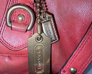 Coach Ashley Orange Leather Satchel Handbag